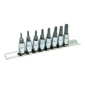 TOP MASTER PRO Set 8 biti Torx 1/4' TS8 - 40 TMP Material:otel crom - vanadiu cu rezistenta crescuta la uzura Prindere patrat 1/4 " Top Master Pro - scule electrice si unelte profesionale - BricoMart