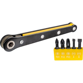 TOP MASTER PRO Set biti 6 buc Design compact, usor de utilizat chiar și în locuri greu accesibile Accesoriu cu clichet pătrat 1/4" Mecanism cu clichet Top Master Pro - scule electrice si unelte profesionale - BricoMart