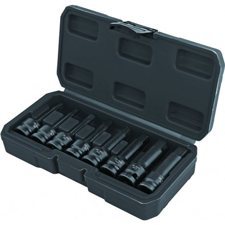 TOP MASTER PRO Set biti de impact 8PCS H6;H7;H8;H10;H12;H14;H17;H19 TMP Material:otel crom molibden Tubulare de impact Prindere 1/2 " Top Master Pro - scule electrice si unelte profesionale - BricoMart