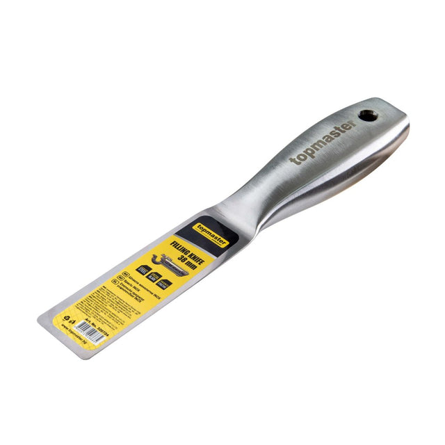 TOP MASTER PRO Spaclu INOX 38mm TMP Grosime redusă pentru o mai bună flexibilitate Colturi rotunjite Tratament termic Finisaj mat Top Master Pro - scule electrice si unelte profesionale - BricoMart
