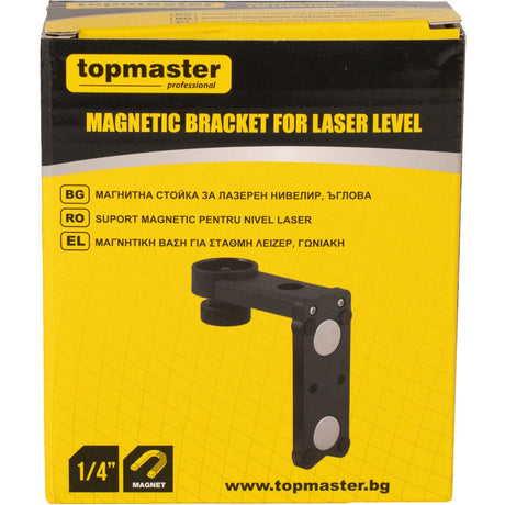 TOP MASTER PRO Suport magnetic pentru nivel laser Suportul magnetic este potrivit pentru fixarea nivelei laser pe rame sau suprafețe metalice Top Master Pro - scule electrice si unelte profesionale - BricoMart