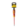 TOP MASTER PRO Surubelnita dreapta izolata 1000V 3.0x100mm CR-V TMP Șurubelniță izolată cu piesă de lucru din aliaj CR-V de înaltă calitate Mâner moale din două componente Izolează tensiun Top Master Pro - scule electrice si unelte profesionale - BricoMart