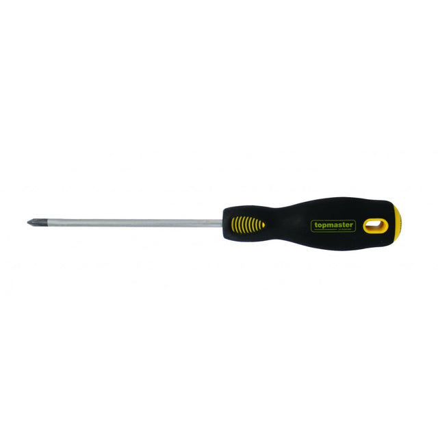 TOP MASTER PRO Surubelnita pozi Pz1 5х100mm SVCM TMP Maner ergonomic 2 straturi TPR Varf magnetizat Finisaj crom mat Top Master Pro - scule electrice si unelte profesionale - BricoMart