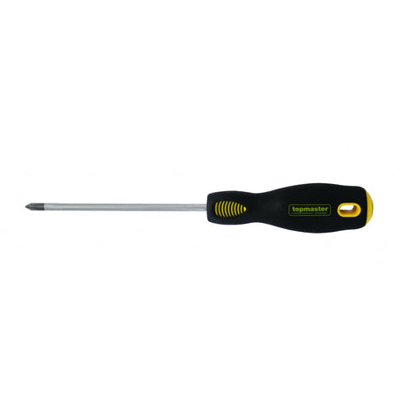 TOP MASTER PRO Surubelnita pozi Pz2 6х100mm SVCM TMP Maner ergonomic 2 straturi TPR Varf magnetizat Finisaj crom mat Top Master Pro - scule electrice si unelte profesionale - BricoMart