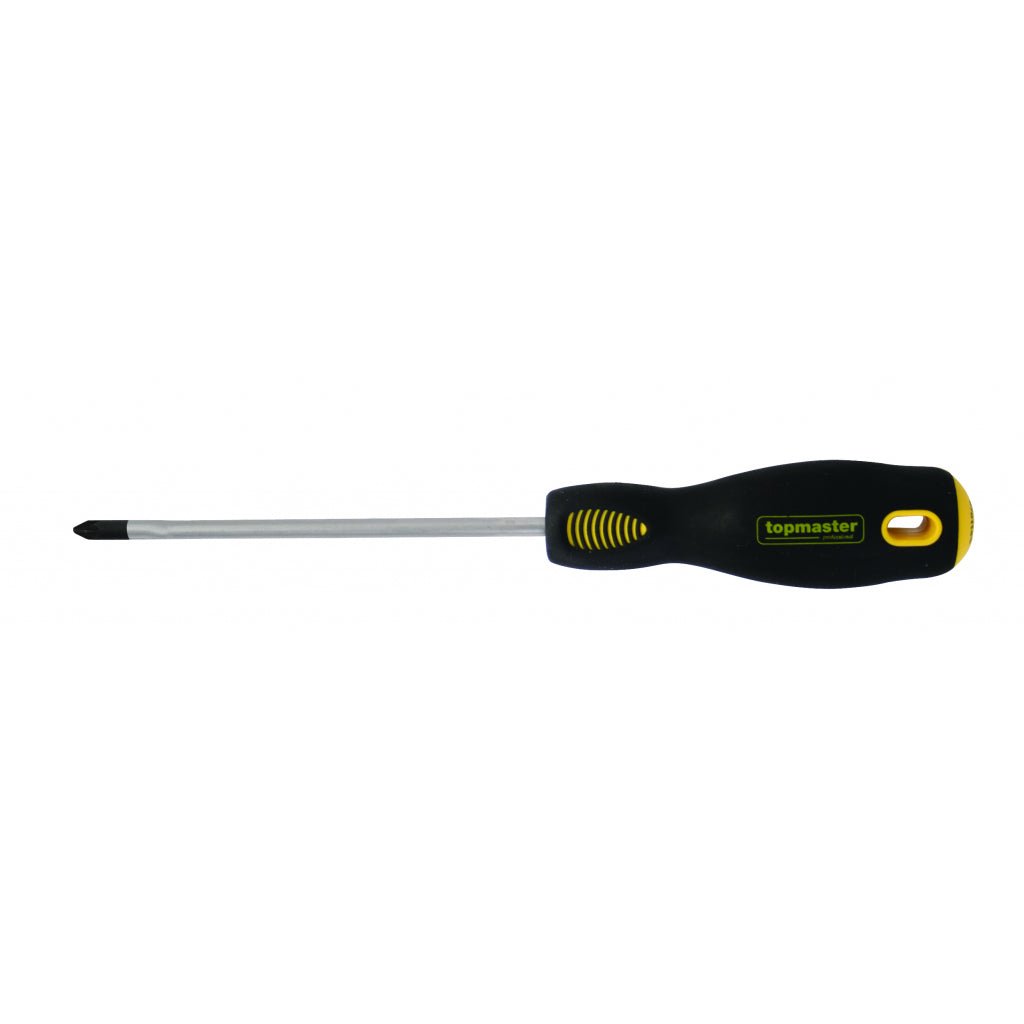 TOP MASTER PRO Surubelnita stea Ph1 х 100mm SVCM TMP Maner ergonomic 2 straturi TPR Varf magnetizat Finisaj crom mat Top Master Pro - scule electrice si unelte profesionale - BricoMart
