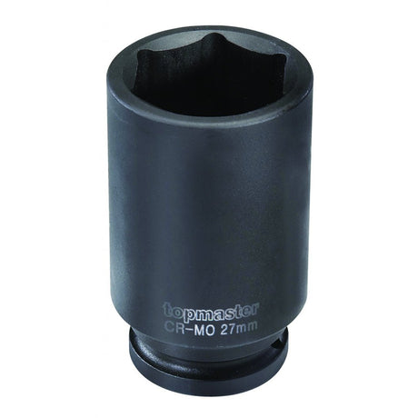 TOP MASTER PRO Tubulara adanca de impact 1" x 46 mm TMP Material: otel calit crom - molibden de inalta calitate Potrivit pentru chei de impact pneumatice Standard - DIN3121 Top Master Pro - scule electrice si unelte profesionale - BricoMart