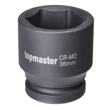TOP MASTER PRO Tubulara de impact 6PT 3/4" x 27mm TMP Material: otel calit crom - molibden de inalta calitate Potrivit pentru chei de impact pneumatice Calita, acoperire oxid n Top Master Pro - scule electrice si unelte profesionale - BricoMart