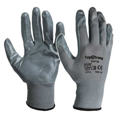 TOP STRONG Manusi de protectie nitril gi TS Complet acoperite cu nitril Tricotaj fara cusaturi Top Strong - scule electrice si unelte profesionale - BricoMart