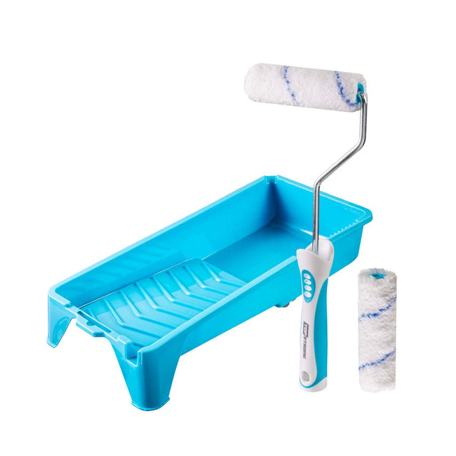 TOP STRONG Rola trafalet Mini 100mm TS Mâner ergonomic din plastic cu orificiu pentru agățat pentru o prindere ușoară în timpul lucrului Rolele din set sunt di Top Strong - scule electrice si unelte profesionale - BricoMart