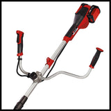 Trimmer de tuns gazon/iarba pe acumulator Einhell AGILLO 36/255 BL Kit Power X - Change (36 V, motor fara perii, filet cu alimentare automata, lama cu 3 dinti, maner de bicicleta, incl. 2x baterii de 3,0 Ah si incarcator Einhell - scule electrice si unelte profesionale - BricoMart