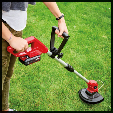 Trimmer de tuns iarba/gazon Einhell GC - CT 18/24 Li – Solo Power X - Change (litiu - ion, maner telescopic lung reglabil individual, protectie pentru flori, incl. 20 de lame din plastic Einhell - scule electrice si unelte profesionale - BricoMart