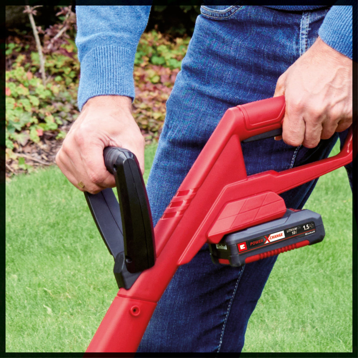 Trimmer de tuns iarba/gazon pe acumulator Einhell GC - CT 18/24 Li P - Solo Power X - Change (litiu - ion, 18 V, 8500 rpm, latime de taiere 24 cm, maner suplimentar, incl. 20 de lame din plastic, fara acumulator si incarcator Einhell - scule electrice si unelte profesionale - BricoMart