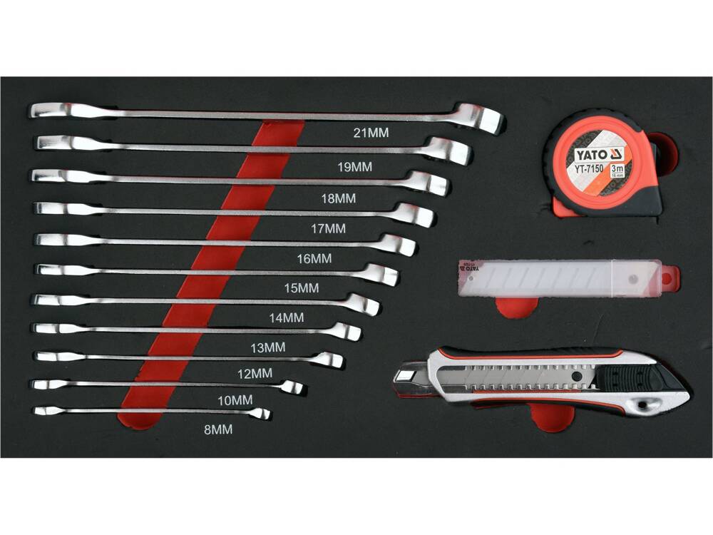 TROLER SCULE metal YATO YT - 09104 , 3 COMPARTIMENTE , echipat 78 de elemente YATO - scule electrice si unelte profesionale - BricoMart