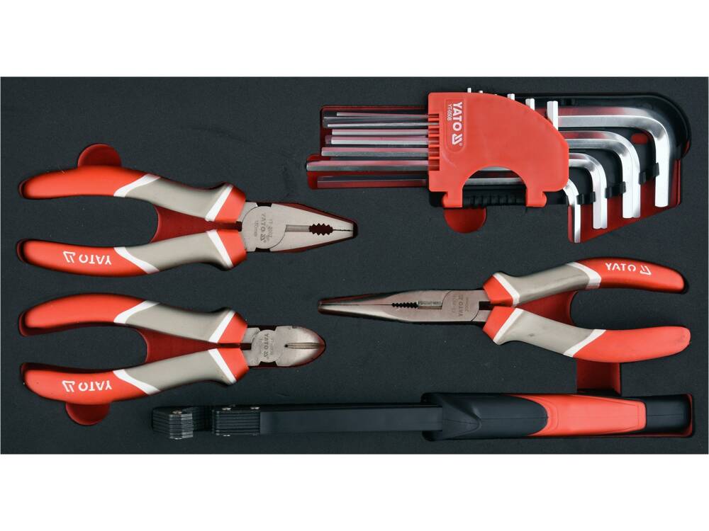 TROLER SCULE metal YATO YT - 09104 , 3 COMPARTIMENTE , echipat 78 de elemente YATO - scule electrice si unelte profesionale - BricoMart