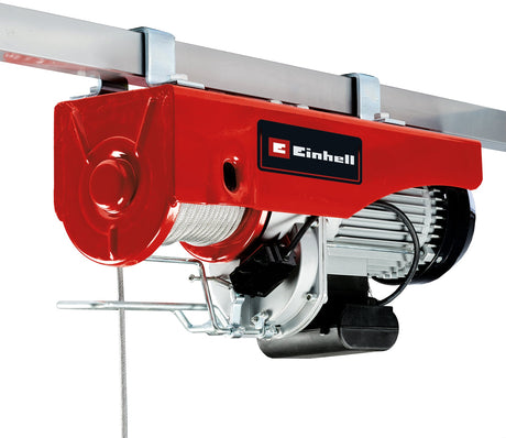 Troliu cu cablu Einhell TC - EH 1000 (1600 W, pentru ridicarea a pana la 500 kg la 18 m, pana la 999 kg la 9 m, functie de oprire, frana automata, decuplare automata a limitei, incl. rola de ghidare + blocare de siguranta, cablu de 18 m Ø 6 mm Einhell - scule electrice si unelte profesionale - BricoMart