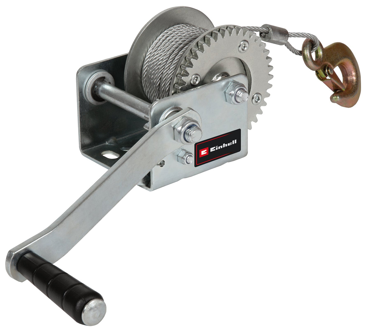 Troliu manual Einhell TC - WI 500, sarcina utila maxima 500 kg, cablu de 10 metri fara rasucire, opritor de revenire, maner moale, inclusiv carlig de siguranta cu zavor de retinere Einhell - scule electrice si unelte profesionale - BricoMart