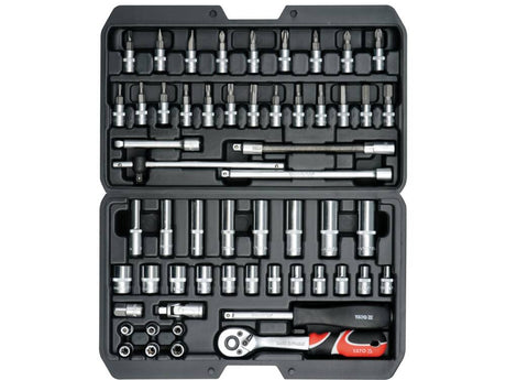 TRUSA CHEI TUBULARE+ YATO YT-14501 BITI 1/4, 56 BUC YATO - scule electrice si unelte profesionale - BricoMart