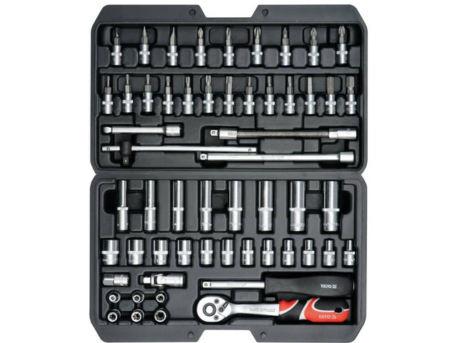 TRUSA CHEI TUBULARE+ YATO YT-14501 BITI 1/4, 56 BUC YATO - scule electrice si unelte profesionale - BricoMart