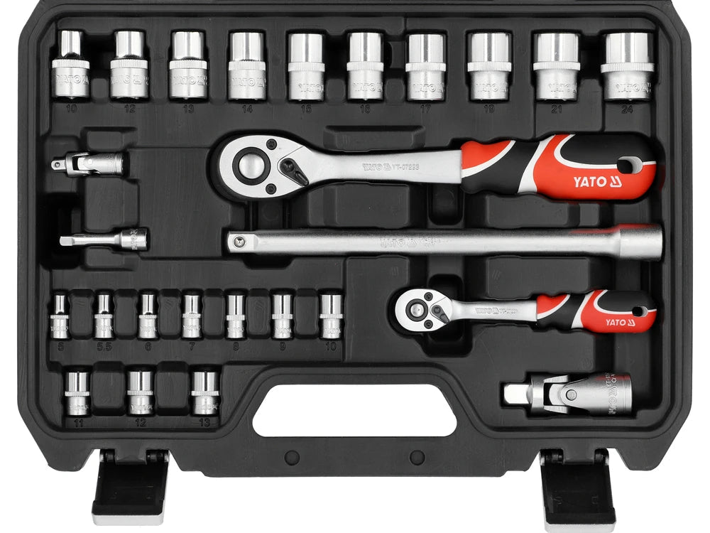 TRUSA TUBULARE 1/4", 1/2" 41 PIESE Yato YT - 38742 Yato - scule electrice si unelte profesionale - BricoMart