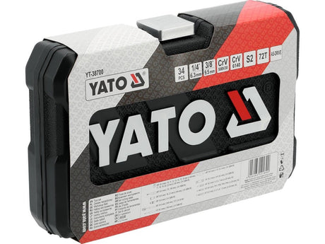 TRUSA TUBULARE 1/4", 3/8" 34 PIESE Yato YT - 38700 Yato - scule electrice si unelte profesionale - BricoMart