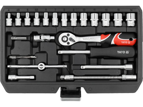 TRUSA TUBULARE 1/4" 68 PIESE Yato YT - 14502 Yato - scule electrice si unelte profesionale - BricoMart