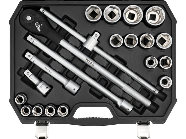 TRUSA TUBULARE 3/4'' 21 PIESE Yato YT - 13351 - 19.0 mm, 50 mm, 400 mm, 450 mm Yato - scule electrice si unelte profesionale - BricoMart