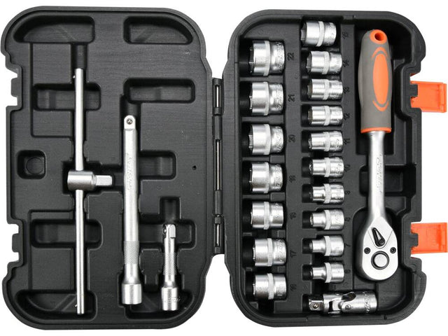 TRUSA TUBULARE 3/8, STHOR 58661 22 PIESE STHOR - scule electrice si unelte profesionale - BricoMart