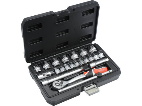 TRUSA TUBULARE, 3/8, YATO YT-38561 22 PIESE YATO - scule electrice si unelte profesionale - BricoMart