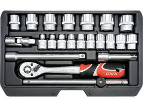 TRUSA TUBULARE, 3/8, YATO YT-38561 22 PIESE YATO - scule electrice si unelte profesionale - BricoMart