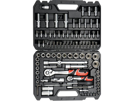 TRUSA TUBULARE YATO YT-12681 , 1/2-1/4 , 94 PIESE YATO - scule electrice si unelte profesionale - BricoMart