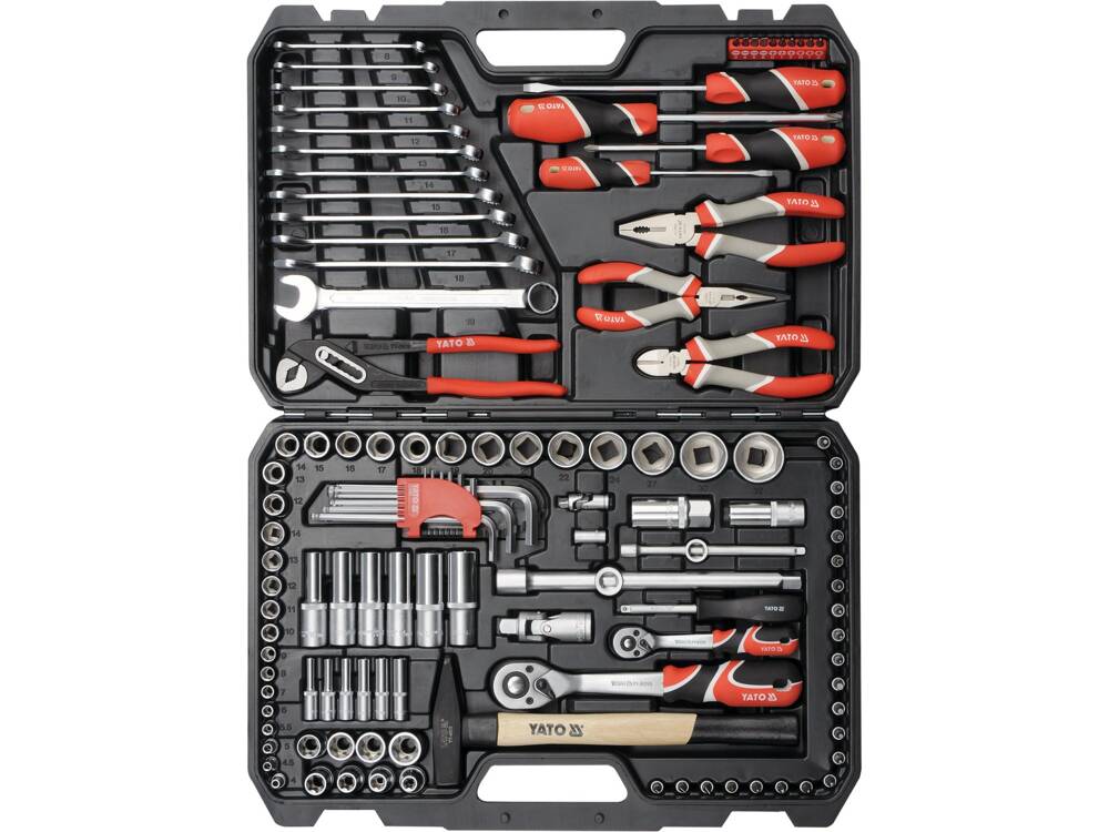 TRUSA TUBULARE YATO YT - 38901 , CHEI COMBINATE, ANTRENOR, 122 PIESE YATO - scule electrice si unelte profesionale - BricoMart
