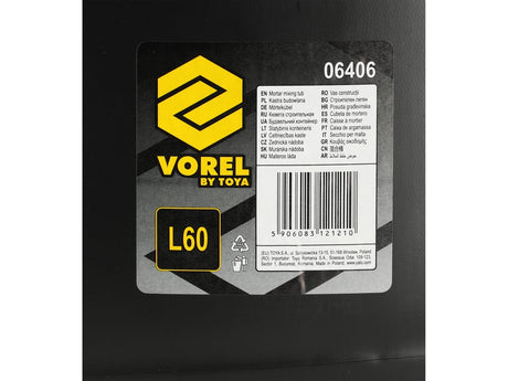 VAS DE CONSTRUCTII ROTUND, 60L Vorel 6406 - 40 kg, 1,65 kg, 590 mm, 535 mm Vorel - scule electrice si unelte profesionale - BricoMart