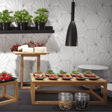 Vas de sticla neagra cu picatura de ploaie Vetro fingerfood, 80x100mm Fine Dine