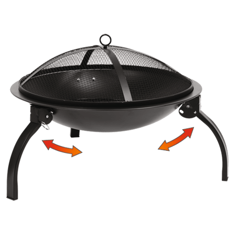 VATRA DE OTEL LUND 99912 CU PICIOARE RABATABILE, 56X39CM LUND - scule electrice si unelte profesionale - BricoMart