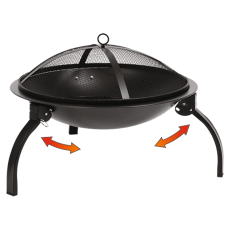 VATRA DE OTEL LUND 99912 CU PICIOARE RABATABILE, 56X39CM LUND - scule electrice si unelte profesionale - BricoMart