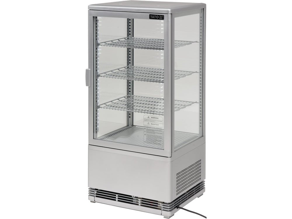 VITRINA FIRGORIFICA 78L 42X38X96 - ARGINTIU Yato YG - 05057 - Vitrine frigorifice, 428x386x960mm, rezistent Yato - scule electrice si unelte profesionale - BricoMart