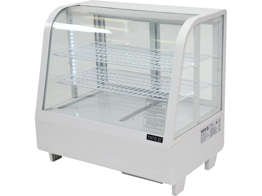 VITRINA FIRGORIFICA DE PREZENTARE 100L 68X45X67CM - ALB Yato YG - 05021 - Vitrine frigorifice, rezistent Yato - scule electrice si unelte profesionale - BricoMart