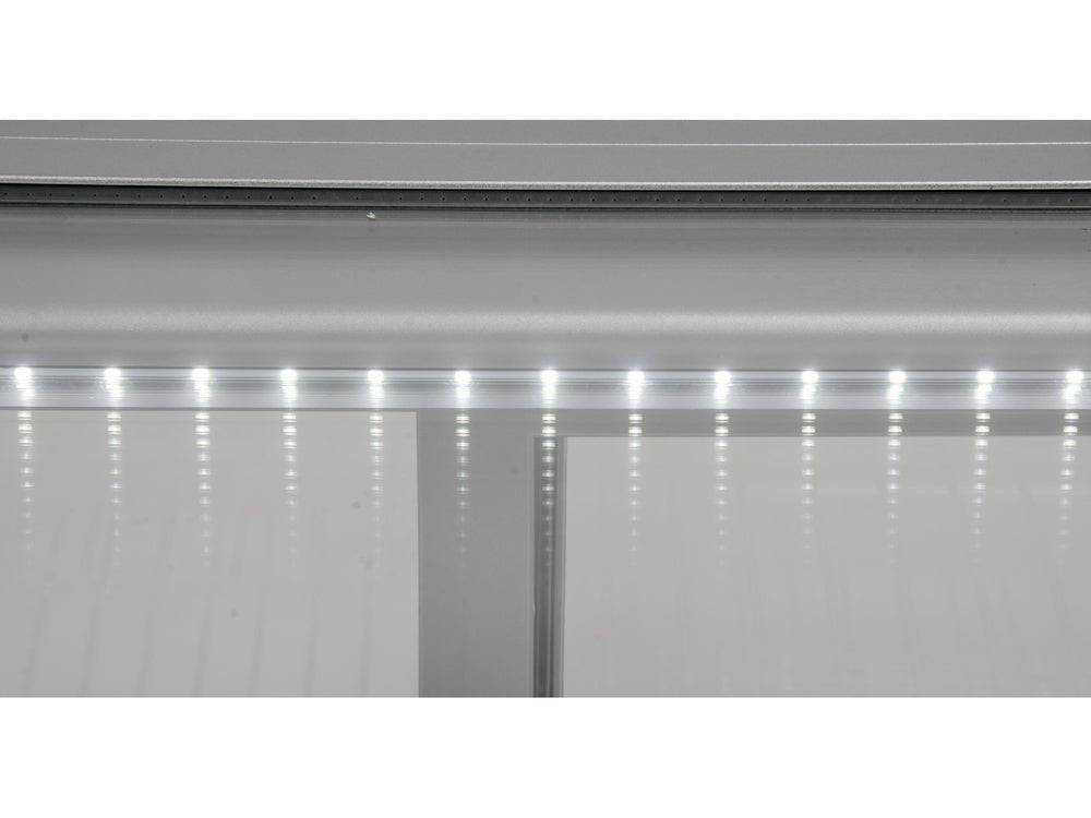 VITRINA FIRGORIFICA DE PREZENTARE 120L 70.2X56.8X68.6CM - ARGINTIU Yato YG - 05025 - Vitrine frigorifice, rezistent Yato - scule electrice si unelte profesionale - BricoMart