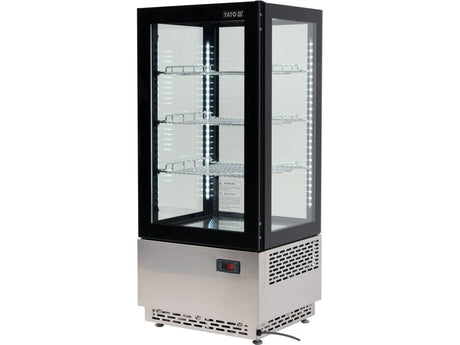 VITRINA FIRGORIFICA PRAJITURI, YATO YG-05060 78L, 43X39X98CM - NEGRU YATO - scule electrice si unelte profesionale - BricoMart