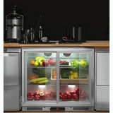 Vitrina frigorifica bar 198L cu doua usi glisante 900x520x(H)835 mm, negru, Barmatic