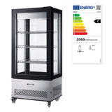 Vitrina frigorifica de prezentare interval temp. 2?/6?C, 500 W, corp inox, ARKTIC by Hendi, 850x650x(H)1908 mm, Clasa energetica C