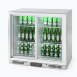 Vitrina frigorifica pentru bar Candour de 198 l cu usa dubla, otel inoxidabil, Barmatic