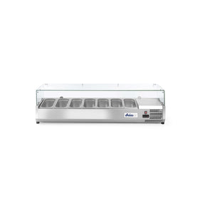 Vitrina prezentare Hendi, interval temp. -2/8?C, 180W, corp inox, ARKTIC by Hendi, 1605x395x(H)430 mm, 7 vase  GN 1/3
