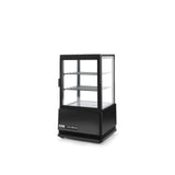 Vitrina rece pt prezentare, neagra, 58 lt, interval temp. 2-6 gr C, 170 W, 2 rafturi reglabile pe inaltime, ARKTIC by Hendi, 452x406x(H)816 mm, Clasa energetica C