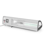 Vitrina sushi, 63 lt, pt 5 tavi GN1/3, interval temp 0-6 gr C, 160 W, geamuri glisante, corp inox, ARKTIC by Hendi, 1307x450x(H)330 mm