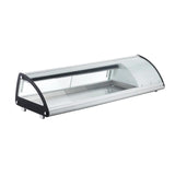 Vitrina sushi, 63 lt, pt 5 tavi GN1/3, interval temp 0-6 gr C, 160 W, geamuri glisante, corp inox, ARKTIC by Hendi, 1307x450x(H)330 mm