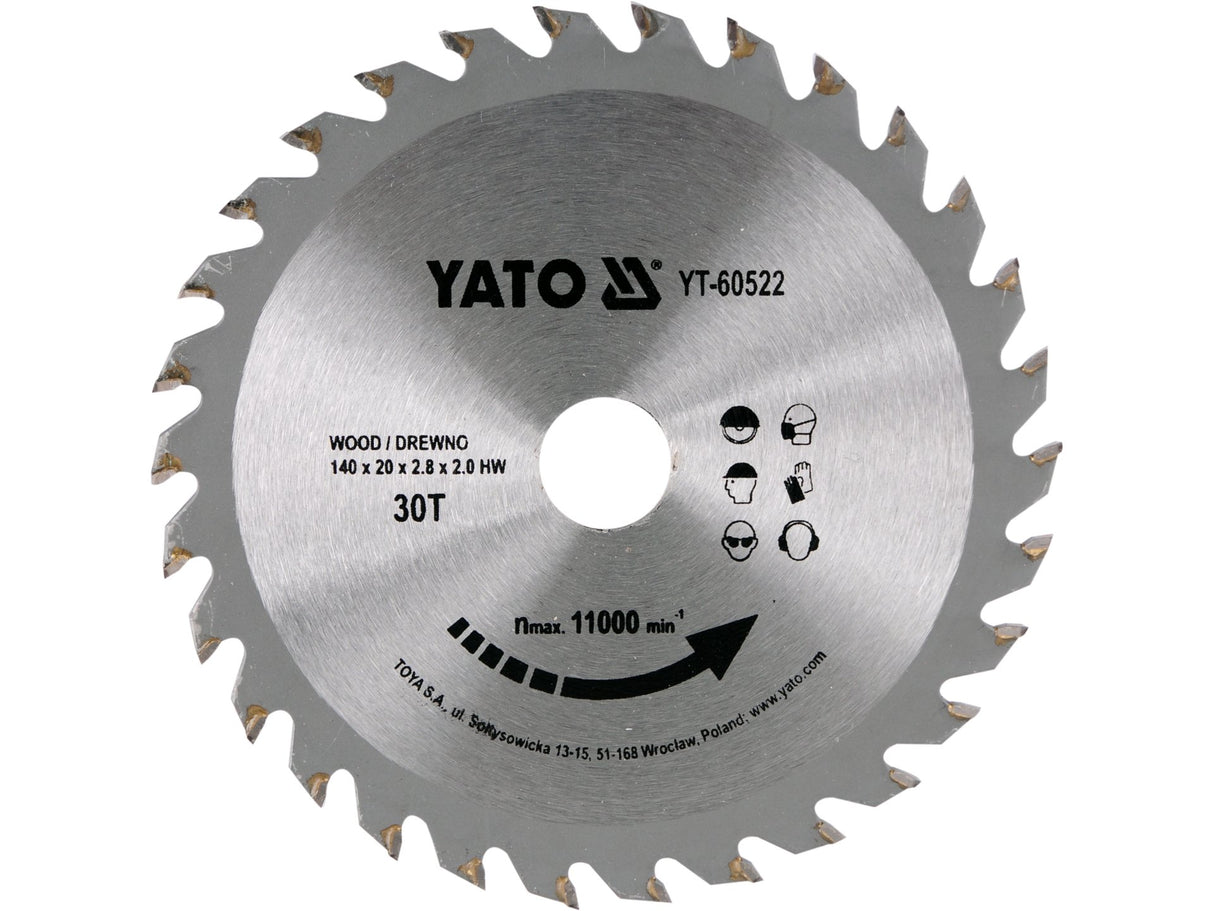 YATO YT-60522 KÖR TÁRCSA FA 140X30TX20MM 