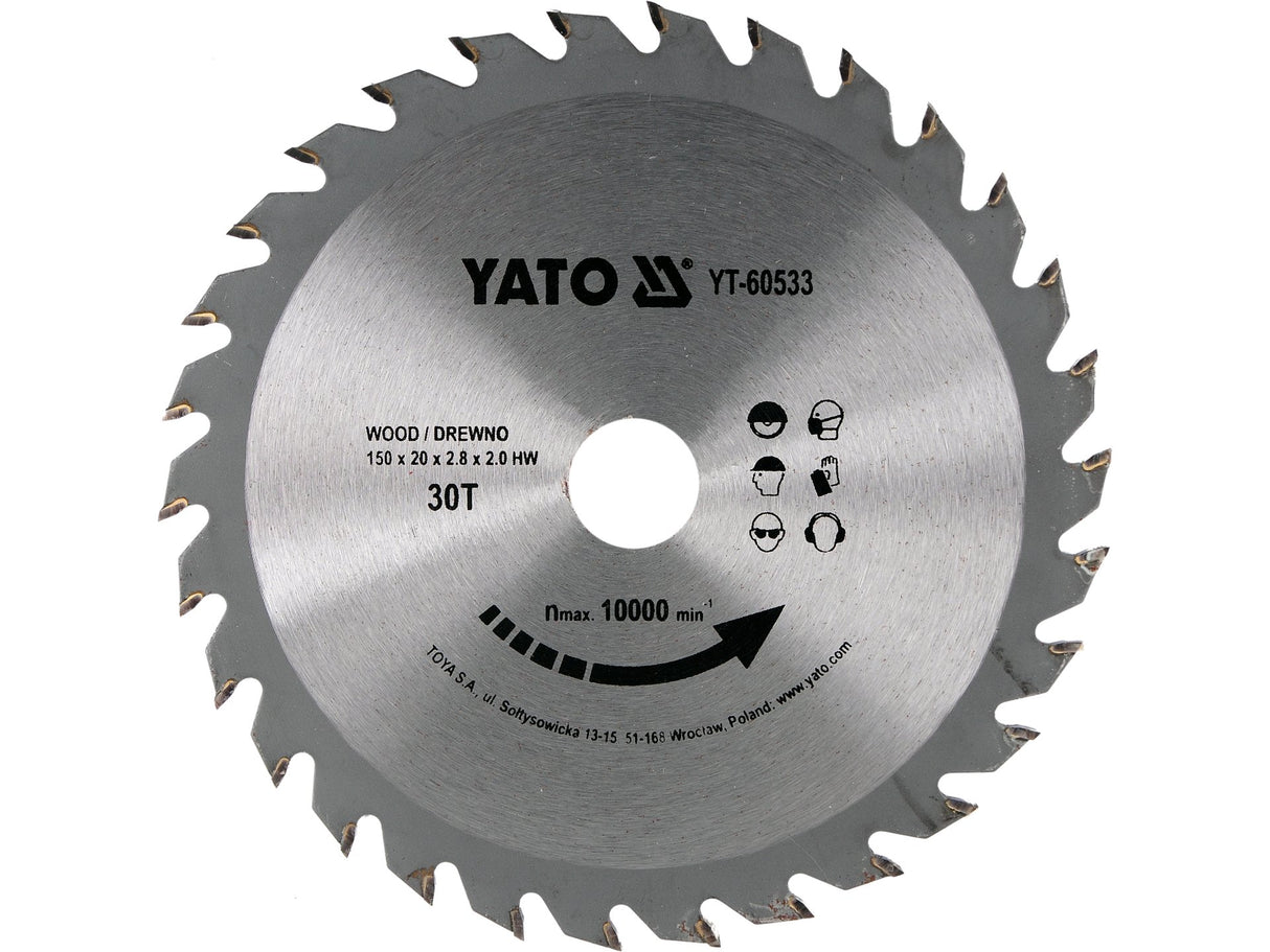 YATO YT-60533 KÖR TÁRCSA FA 150X30TX20MM 