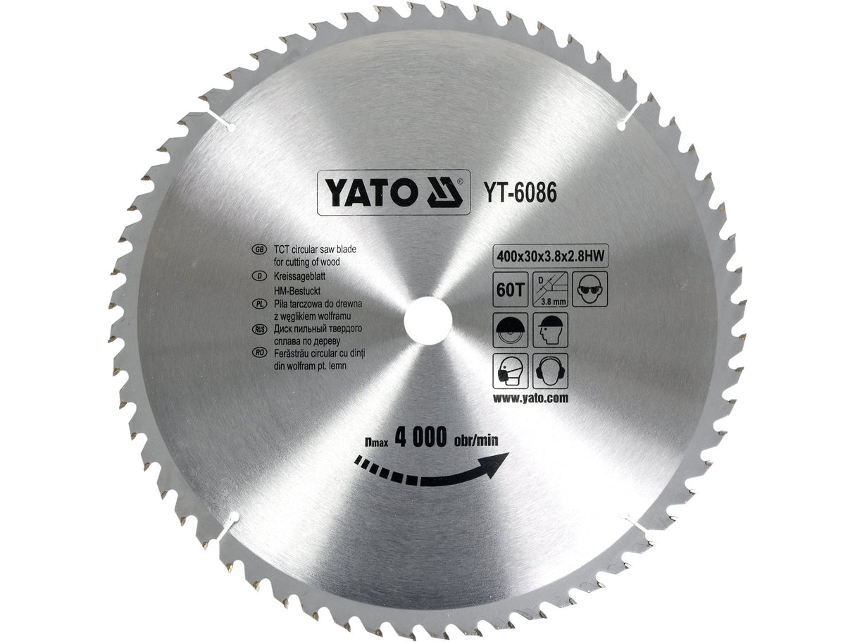 KÖRFŰRÉSZ TÁRCSA YATO YT-6086 FA 400X60X30MM 