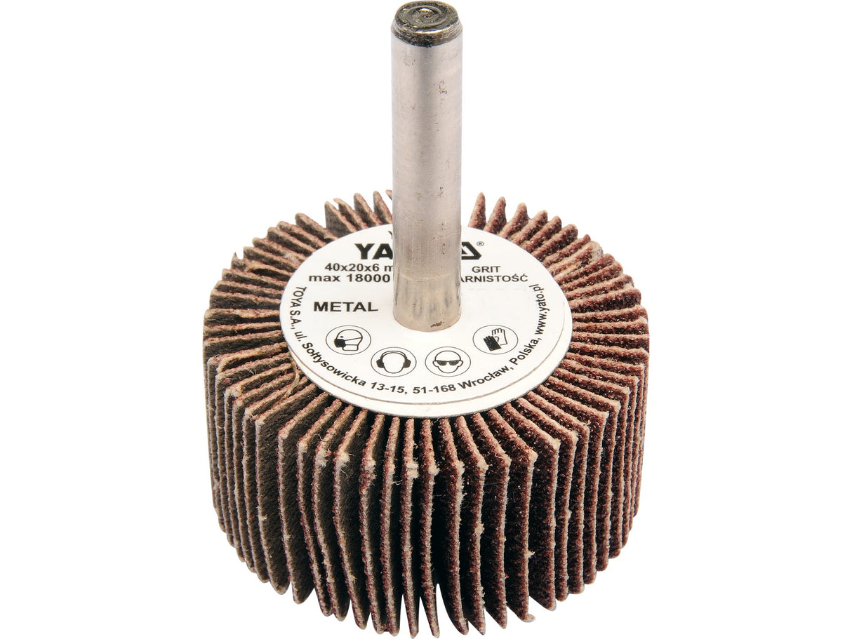 PERIE ABRAZIVA CIRCULARA YATO YT-83354 CU TIJA 40X20X6MM, P100